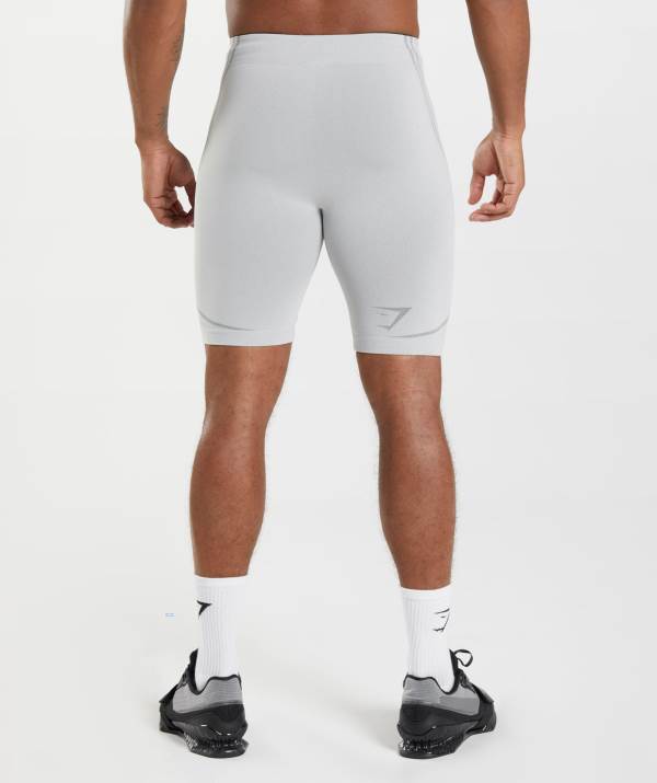 Panske Šortky Gymshark 315 Seamless 1/2 Svetlo Siva Siva / Siva | DL7908354